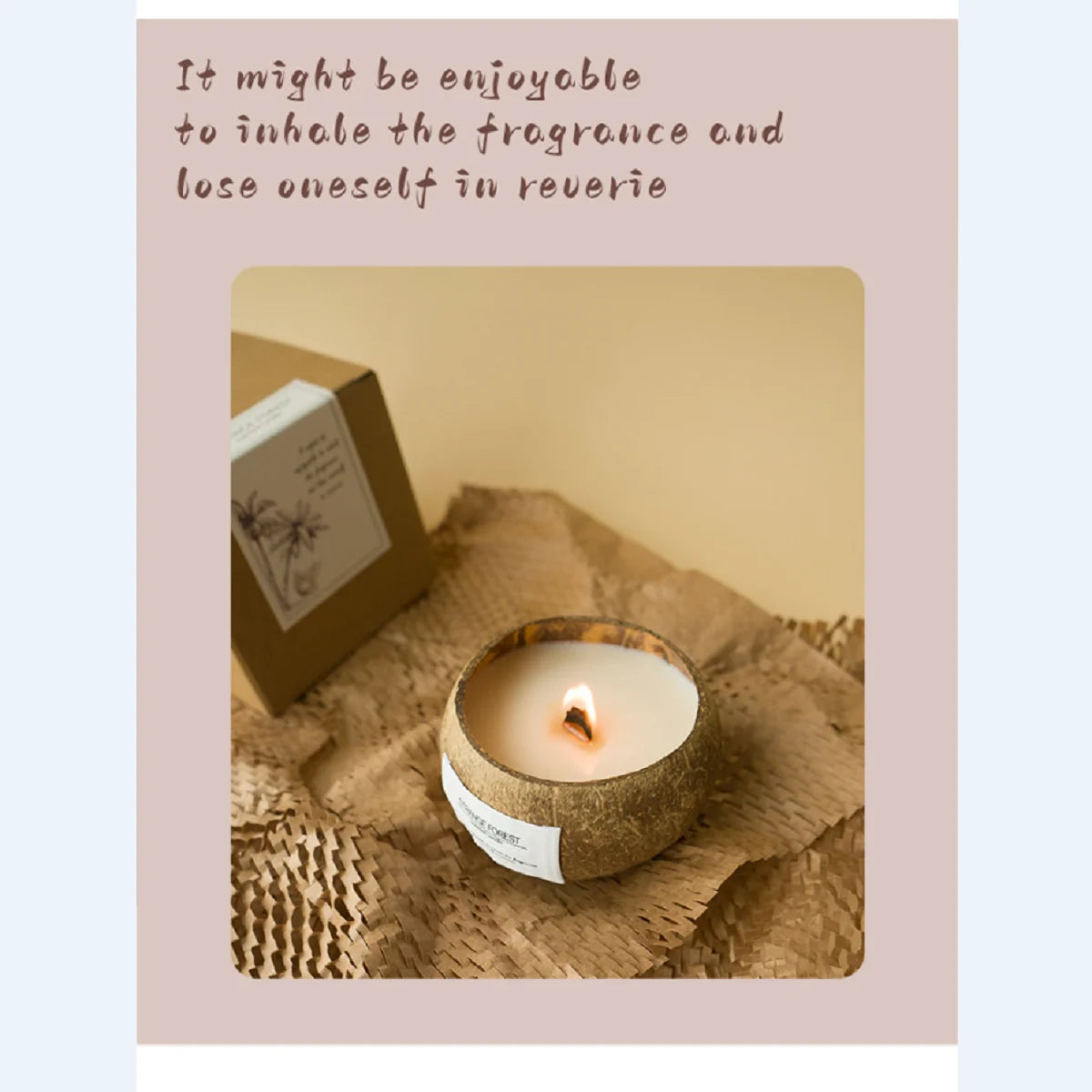 natural coconut shell scented candles, home fragrance Companion Hand Gift