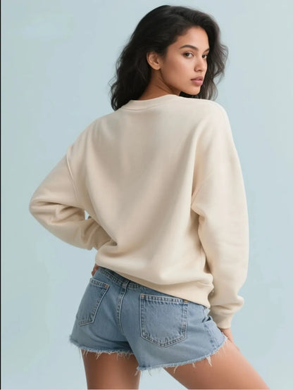 Women's Fashionable Casual Elegant Santa Claus Print Pattern Round Neck Hoodie Suitable for Parties Holidays Gift Pullovers