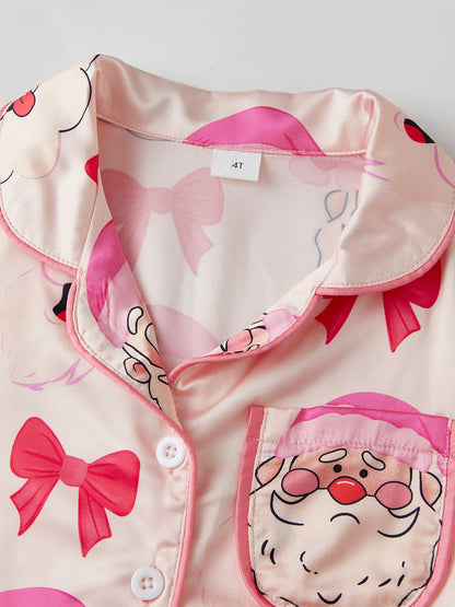 Festive Family Matching Pajamas Set with Reindeer Print Long Sleeve Tops and Pants for Christmas Eve Cozy Time