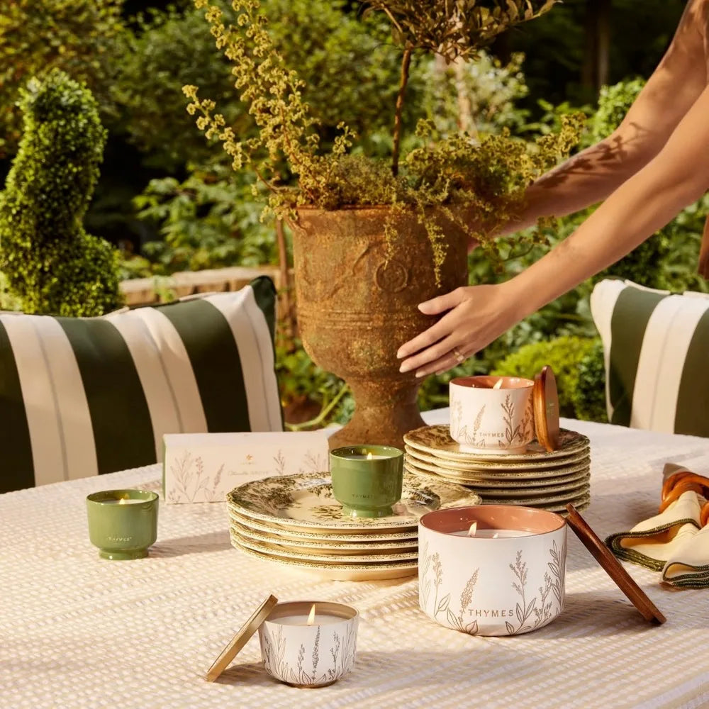 Outdoor Citronella Candles - Patio Scented with Olive Leaf & Lemongrass - Backyard Essential Aromatics