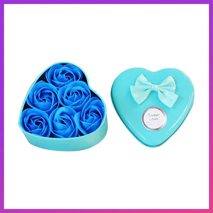 Soap Rose Romantic Scented Bath Soap Flowers Home Decor Fake Flower Wedding Pink Petal Valentine's Day Party Gift Box