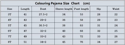 Christmas Colorable Two Piece Pajama Set for Children Boys Girls Hallowmas Pyjamas Kids DIY Coloring Kit for Pajama Party - HORA GIFT