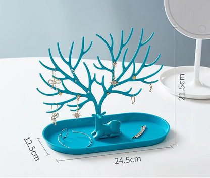 Antler Jewelry Display Stand Tray Tree Storage Racks Earrings Necklaces Rings Jewelry Boxes Case Desktop Organizer Make Up Decor