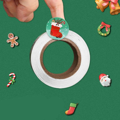 Creative Christmas Stickers Kids Christmas Eve Cartoon Stickers Cute Snowflake Santa Stickers Gifts - HORA GIFT