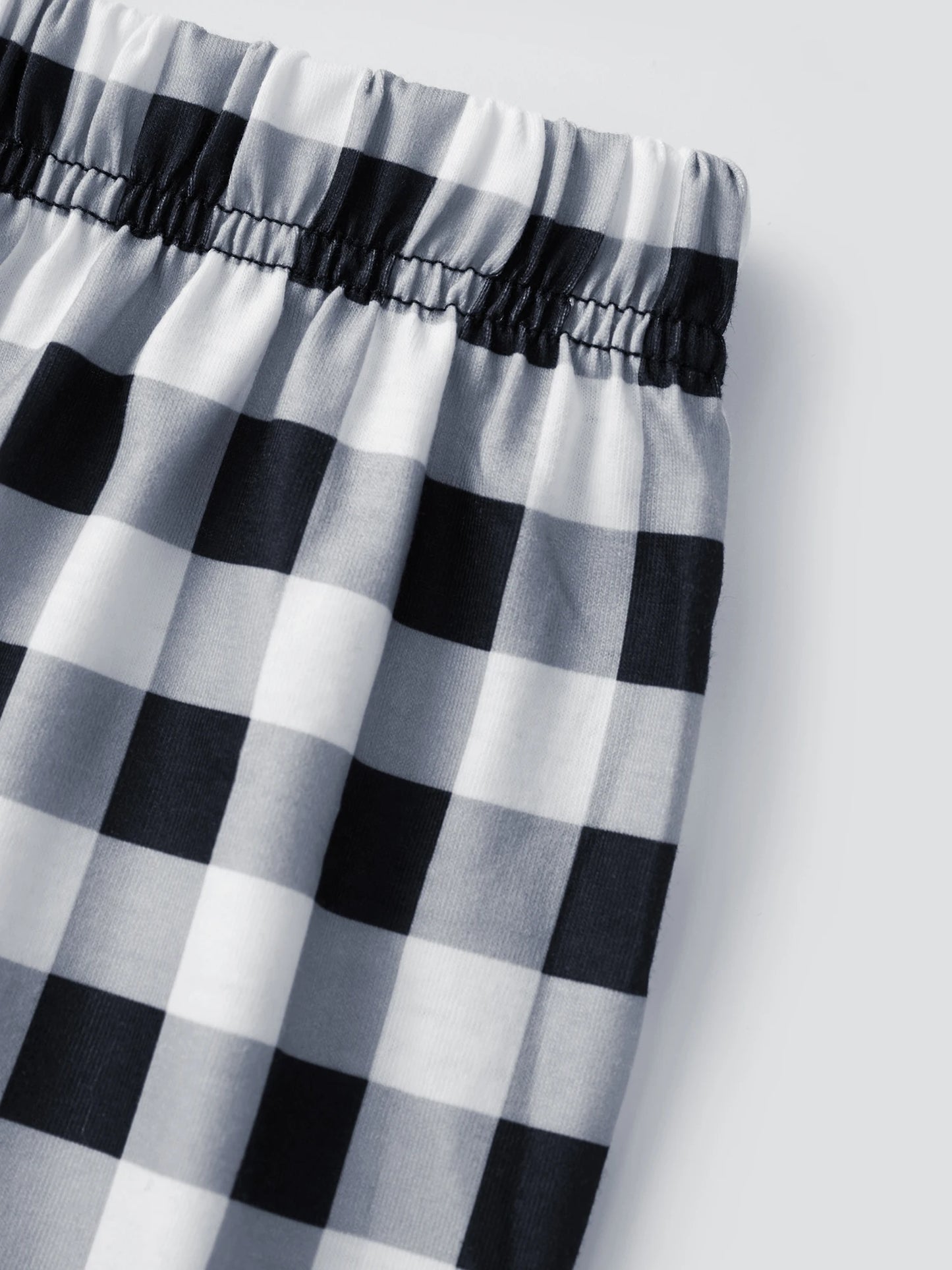 Matching Family Christmas Pajamas Set with Plaid and Letter Print Festive Holiday Sleepwear for Dad Mom and Kids Cozy PJs