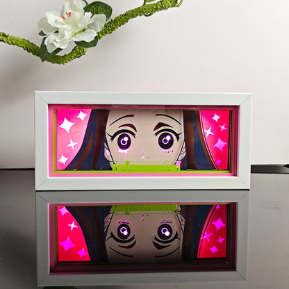 3D Anime Motion Night Light Anime Laser Lamp Box Led Light For Bedroom Desk Decor Manga Birthday Gift Table Lamps Lightbox
