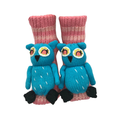 Women'S Thick Knit Proof Warm Casual Floor Carpet Socks Non-Slip Foot Warmer Snow Funny Cute Cartoon Animals Prints Socks 3d ﻿