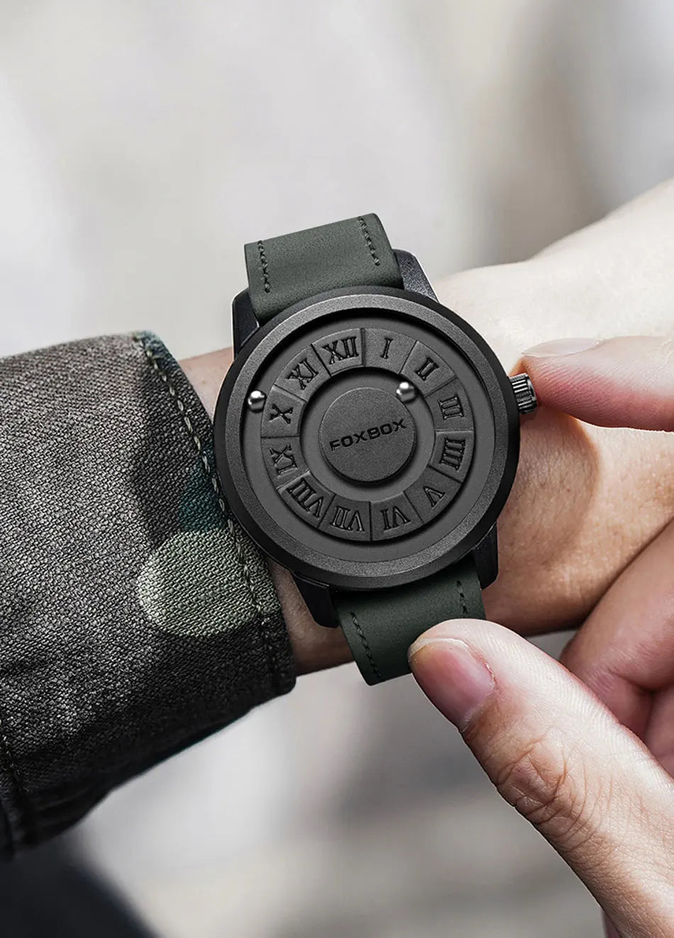 FOXBOX Military Waterproof Watch For Men LIGE Luxury Crolling Pointer Magnetic Force Watch Men Fashion Sport Quartz Chronograph