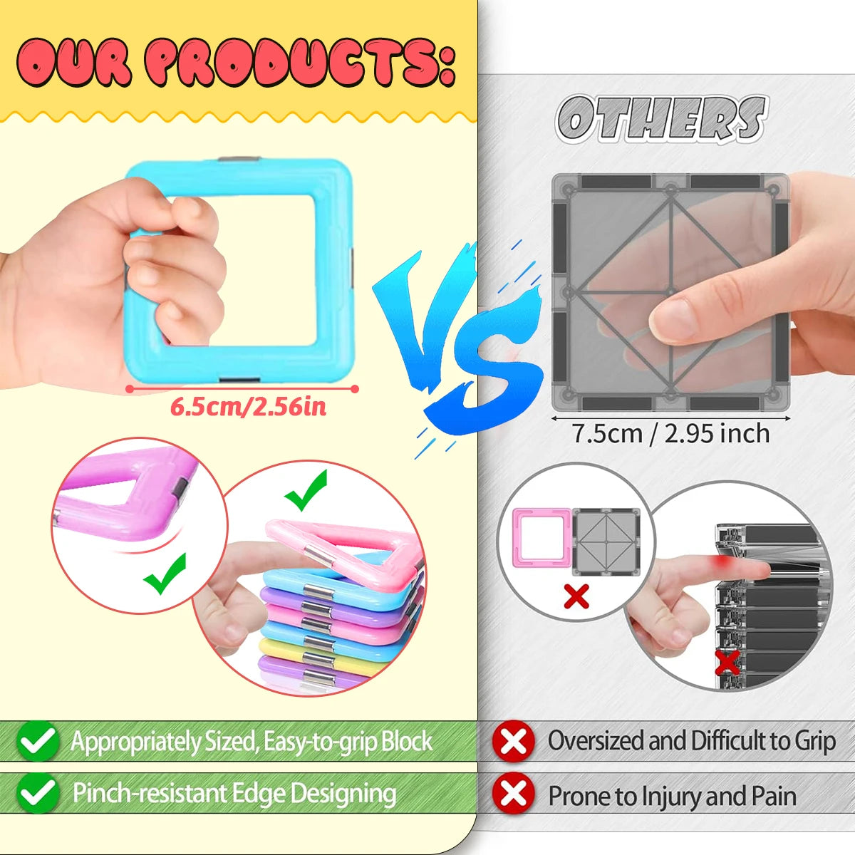 Magnetic Blocks Magnetic Building Blocks Set Magnetic Blocks STEM Toys Creativity Educational Construction Toys for Kids Gifts