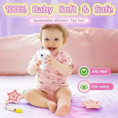 【Perfect Christmas Gift】Adorable Unicorn Silicone Night Light – USB Rechargeable 3-Level Dimmable Touch Lamp