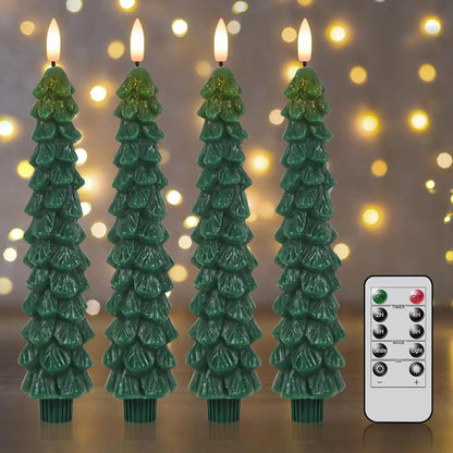 LED electronic candle bullet-shaped simulation candle light for Christmas pine tree 25cm  2 pieces pack
