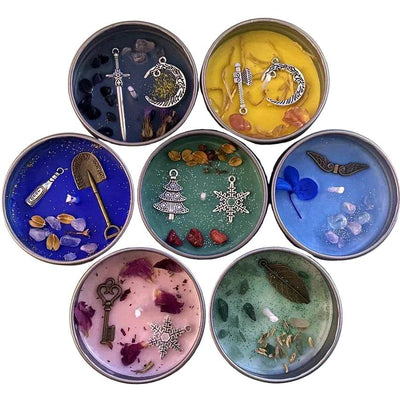 Crystal Dried Flower Scented Candles Atique Copper Accessories Aromatherapy Silver Tin Can Candles Handmade Candles - HORA GIFT