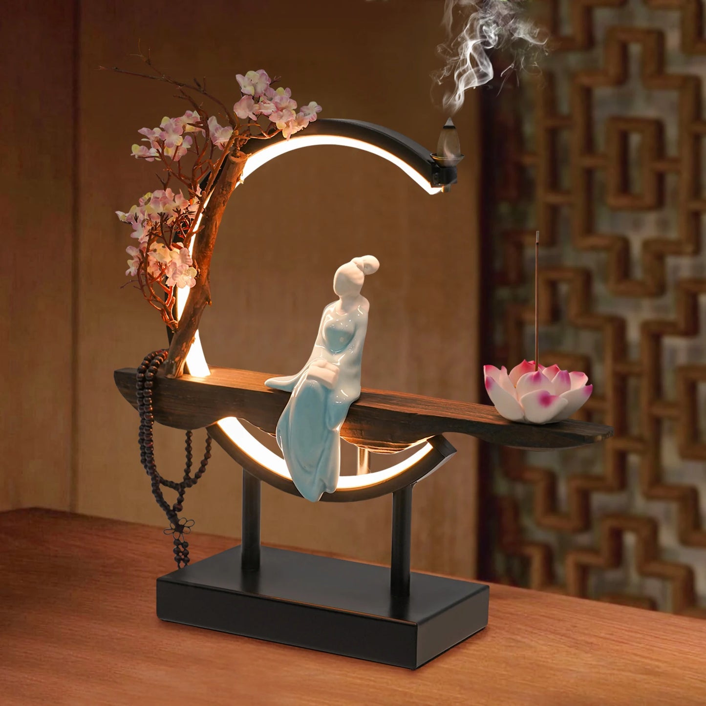 Modern Chinese Backflow Incense Burner: Elegant Décor with Soothing Fragrance for Relaxation and Stress Relief