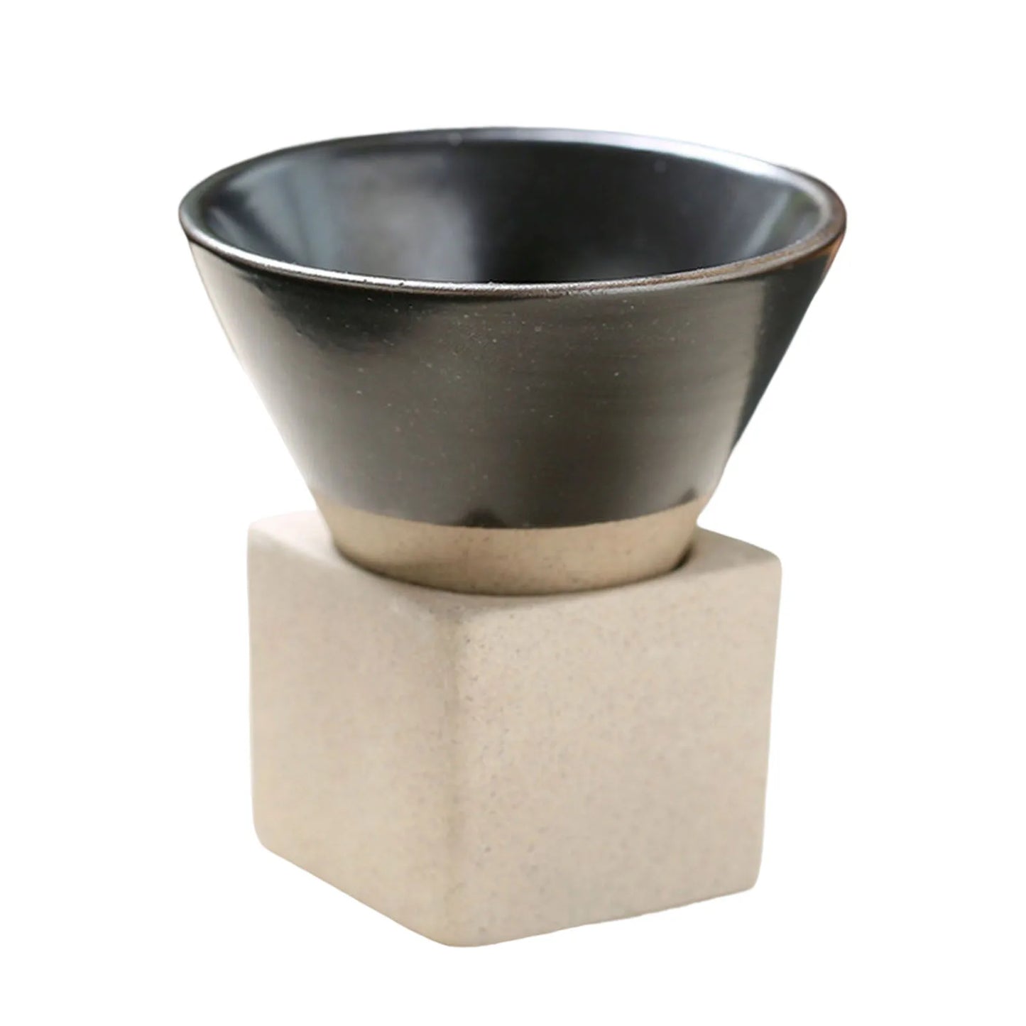 Japanese Style Coffee Teacups Thick Pottery Tea Cups Ceramic Mug Vintage Drinking Cup Cone Shape Coffee Cup for Tea Brewing