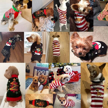 Dog Sweater Christmas Winter Warm Dog Clothes Xmas Outfit for Dogs Puppy Coat Dog - HORA GIFT