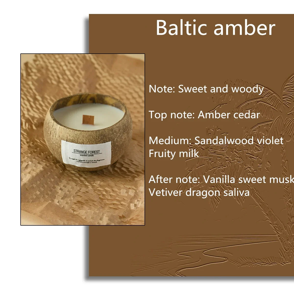 natural coconut shell scented candles, home fragrance Companion Hand Gift