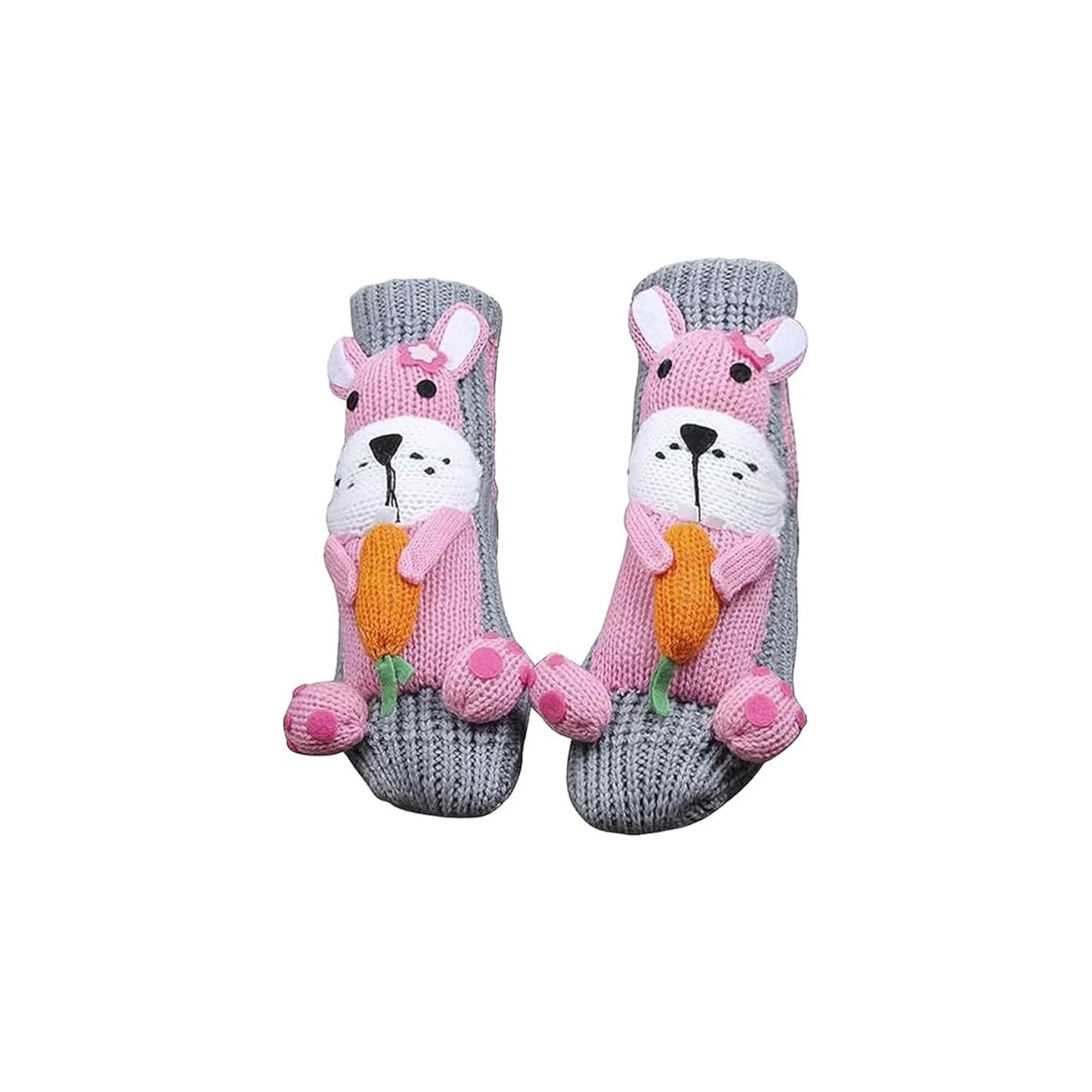 Women'S Thick Knit Proof Warm Casual Floor Carpet Socks Non-Slip Foot Warmer Snow Funny Cute Cartoon Animals Prints Socks 3d ﻿