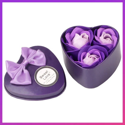 Soap Rose Romantic Scented Bath Soap Flowers Home Decor Fake Flower Wedding Pink Petal Valentine's Day Party Gift Box