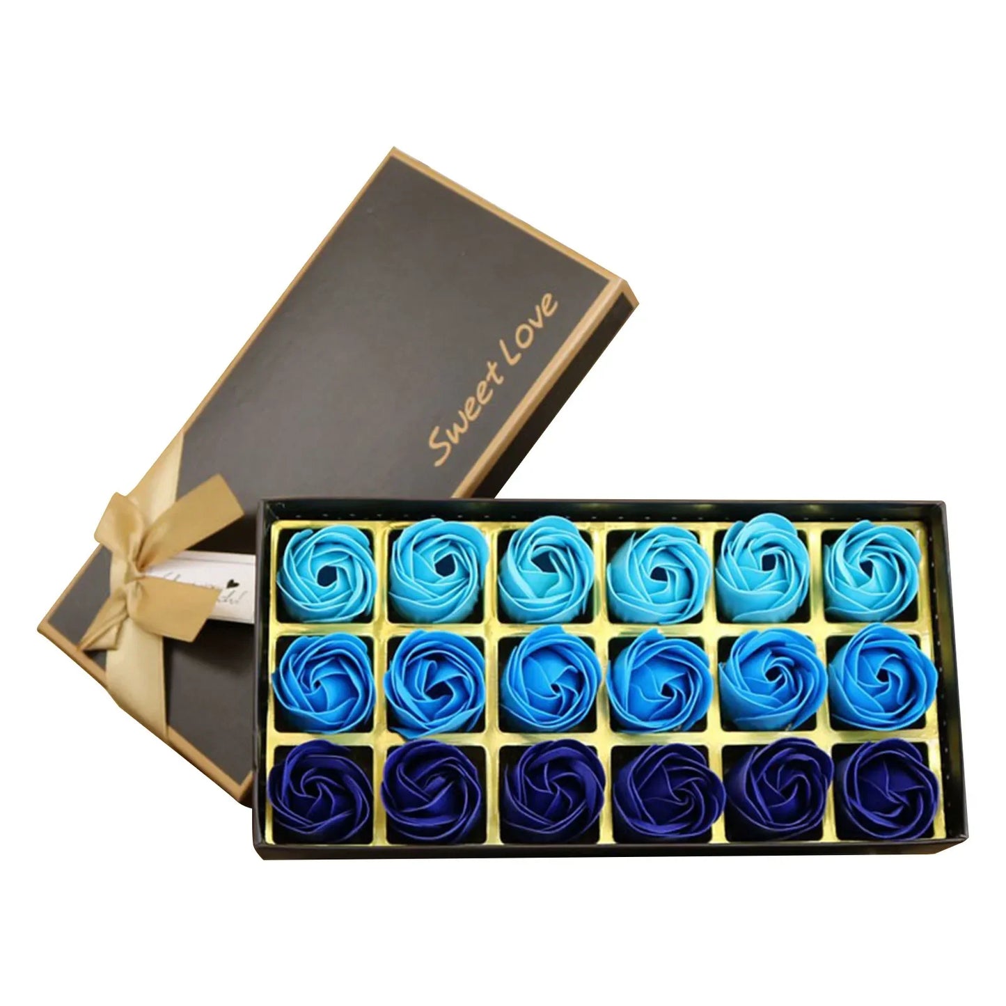 Soap Rose Romantic Scented Bath Soap Flowers Home Decor Fake Flower Wedding Pink Petal Valentine's Day Party Gift Box