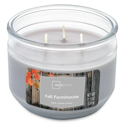 3 Pack Fall Farmhouse Scented 3 Wick Candle Paraffin Wax Bourbon Brown Sugar Pecan Ideal Home Decor Gift
