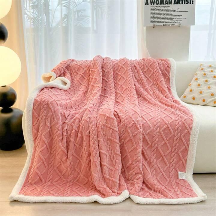 1pc Jacquard Sherpa Weighted Blanket 10lbs for Adults- Soft, Warm, and Thickened Calm Blanket for Ultimate Comfort