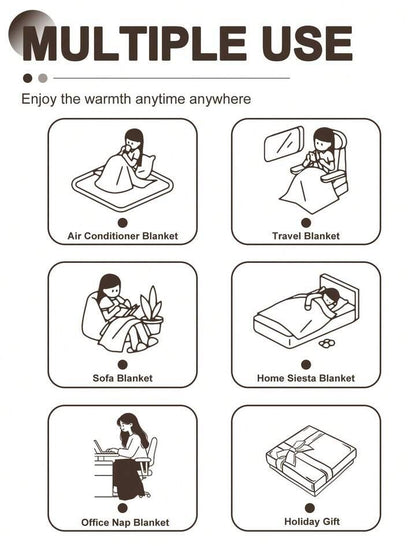 1pc Jacquard Sherpa Weighted Blanket 10lbs for Adults- Soft, Warm, and Thickened Calm Blanket for Ultimate Comfort